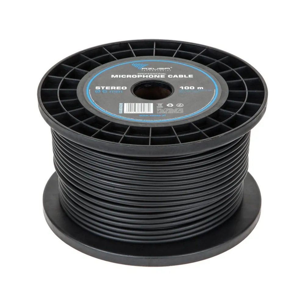 Cablu microfon stereo profesional ofc 6mm 100m