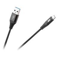 Cablu usb - micro usb 100cm negru rebel