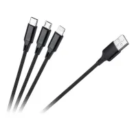 Cablu 3 in 1 usb microusb tip c lightning m-life