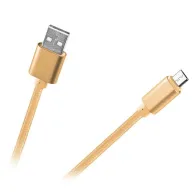 Cablu usb - micro usb nylon auriu