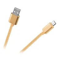 Cablu usb - micro usb nylon auriu