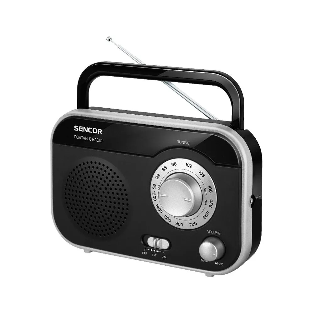 Radio portabil negru sencor