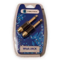 Jack 6.3 mono gold blister 2buc