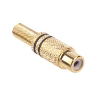 Mufa rca mama metal auriu negru