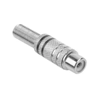 Mufa rca mama metal nichel negru