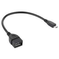 Cablu otg usb a mama - micro usb tata 20cm