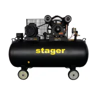 Stager HMV0.6/370-10 compresor aer 370L 10bar 600L/min trifazat angrenare curea Stager - 1