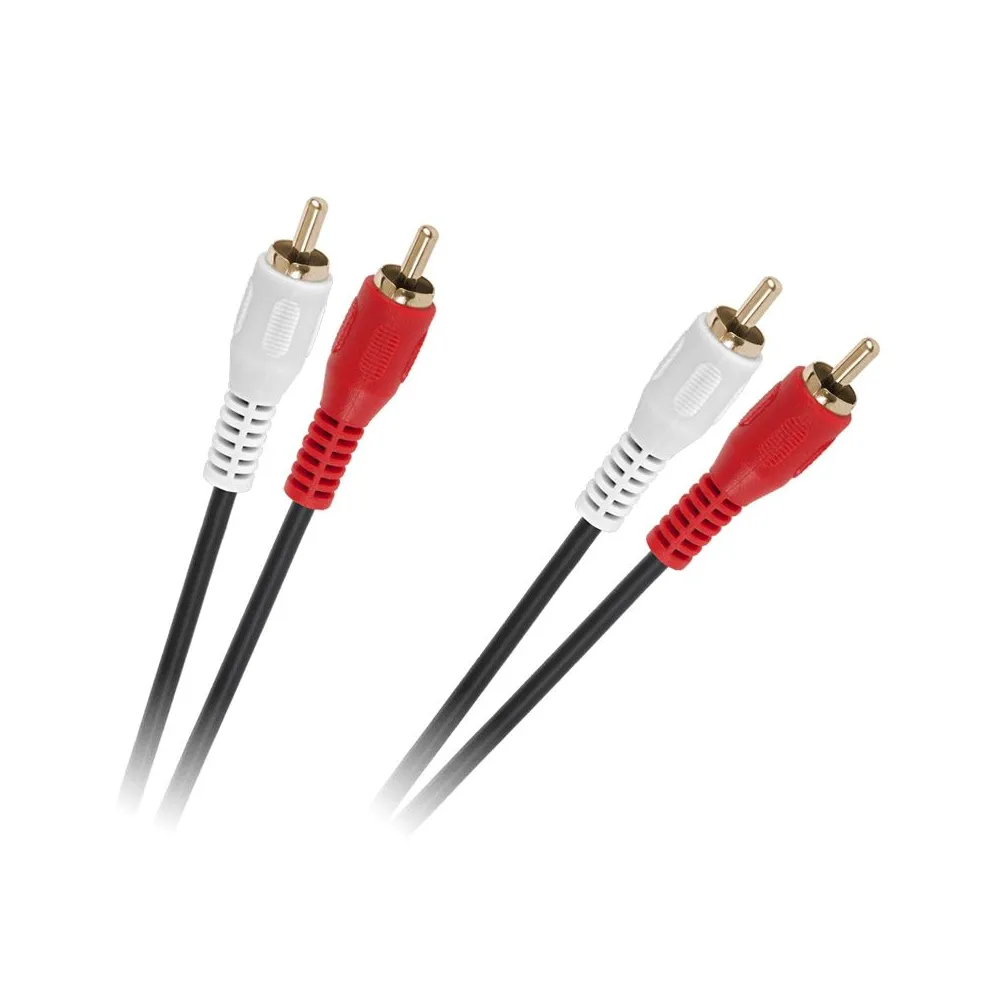 Cablu 2rca-2rca 3m 4mm negru