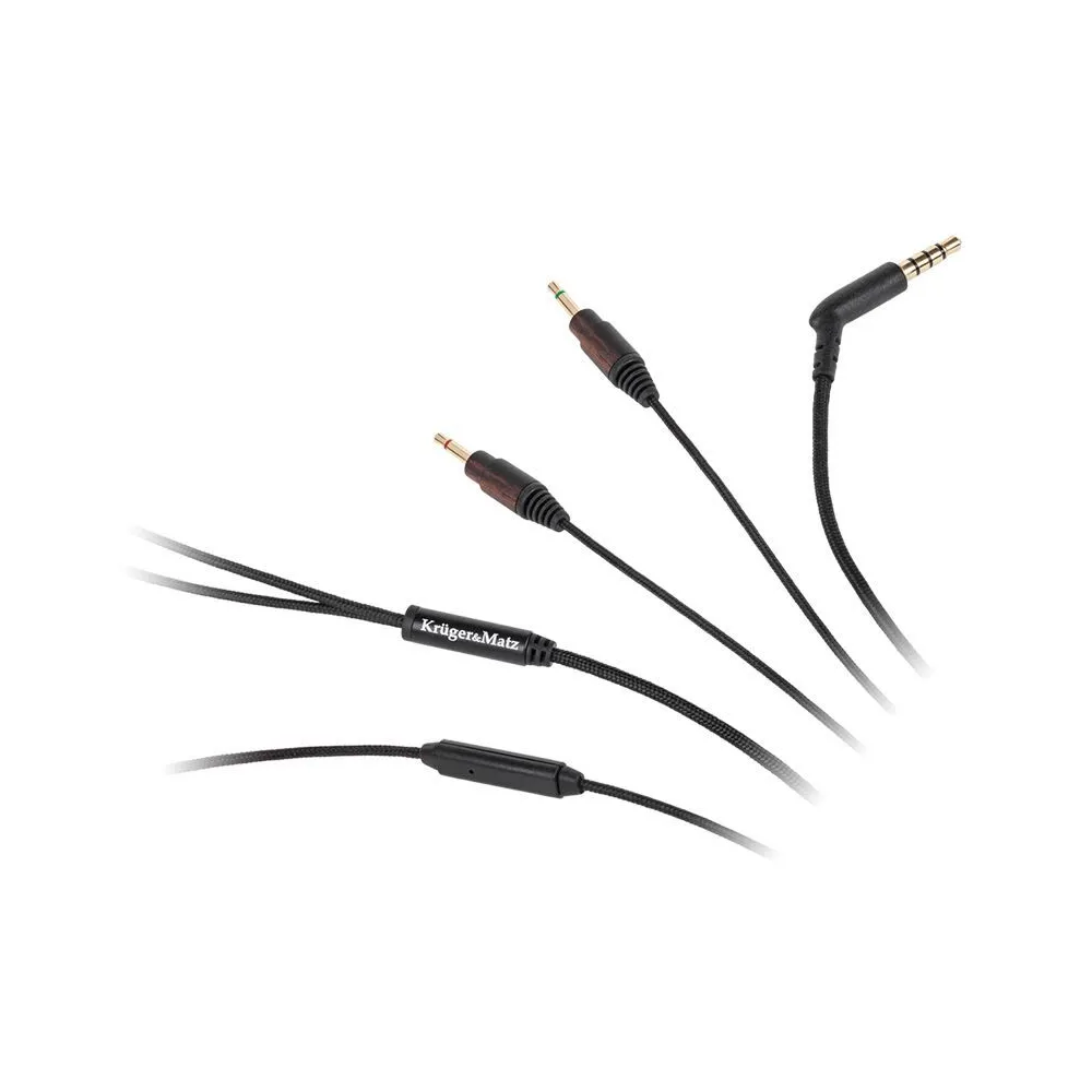 Cablu casti audio cu microfon jack - 2x jack 1m ksim