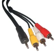 Cablu jack 3.5 4 canale (a/v/masa)-3rca 3m