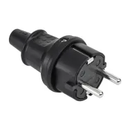 Stecher 16a/250v- ip44 negru 2237