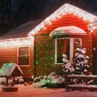 Proiector laser festiv rosu verde