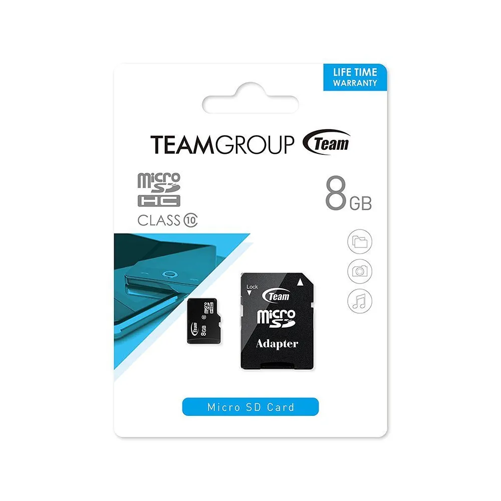 Micro sd card 8gb cu adaptor teamgroup