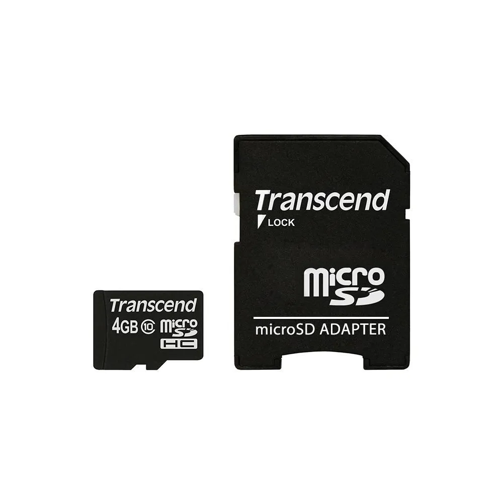 Micro sd card 4gb cu adaptor class 10 transcend