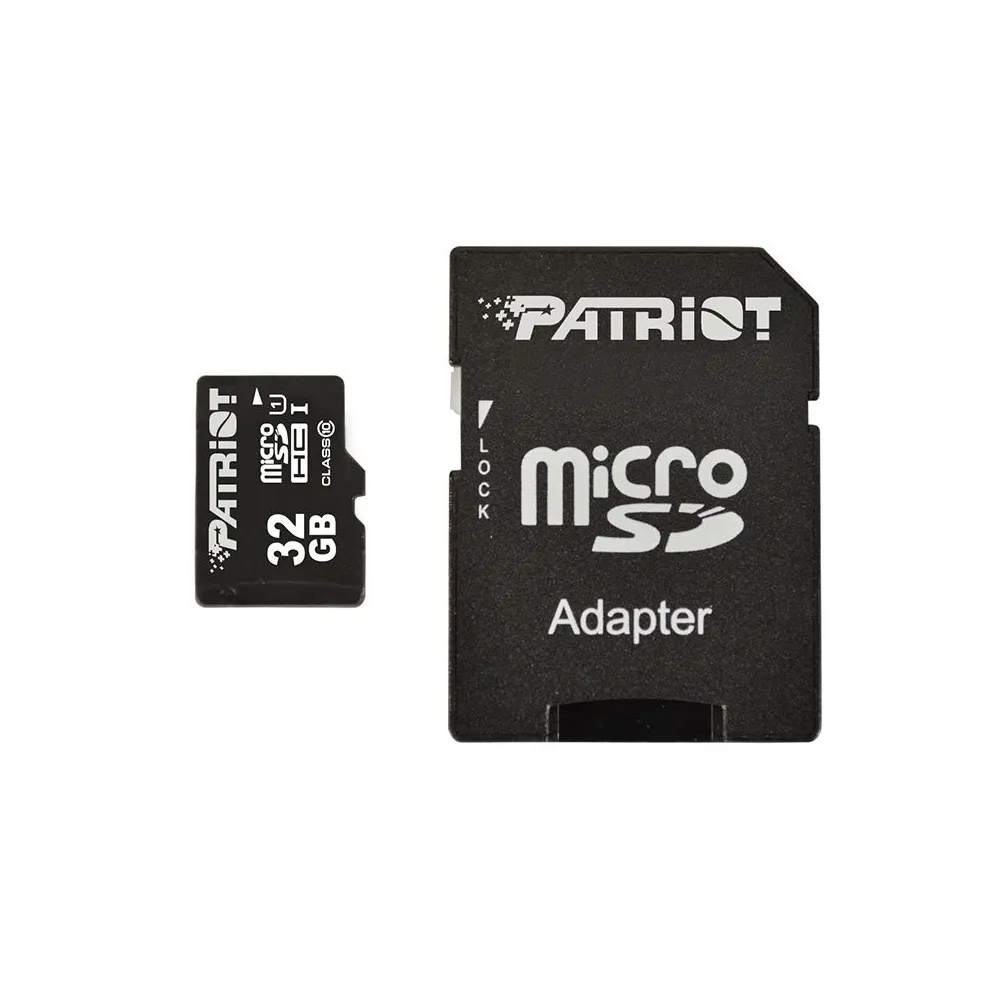 Microsd card 32gb class 10 adaptor patriot