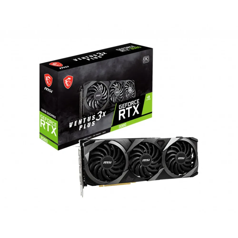 Placa video msi rtx 3080 ventus 3x plus 12g oc Msi - 1