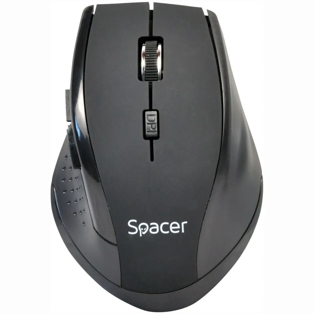 Mouse  spacer pc sau nb wireless 2.4ghz optic 800/ 1200/1600 dpi butoane/scroll 6/1 rezolutie selectabila negru spmo-291 4550329