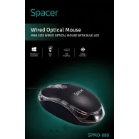 Mouse  spacer pc sau nb cu fir usb optic 800 dpi butoane/scroll 3/1  negru spmo-080 45503289 (include tv 0.18lei) Spacer - 1