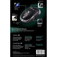 Mouse  spacer pc sau nb cu fir usb optic 800 dpi butoane/scroll 3/1  negru spmo-080 45503289 (include tv 0.18lei) Spacer - 1
