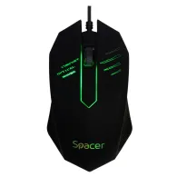 Mouse  spacer pc sau nb cu fir usb optic 1000 dpi butoane/scroll 3/1 iluminare negru spmo-m20 (include tv 0.18lei) Spacer - 1