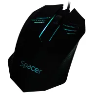 Mouse  spacer pc sau nb cu fir usb optic 1000 dpi butoane/scroll 3/1 iluminare negru spmo-m20 (include tv 0.18lei) Spacer - 1