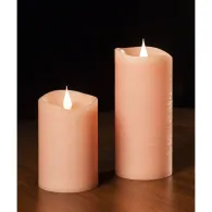 Lumanare led medie roz