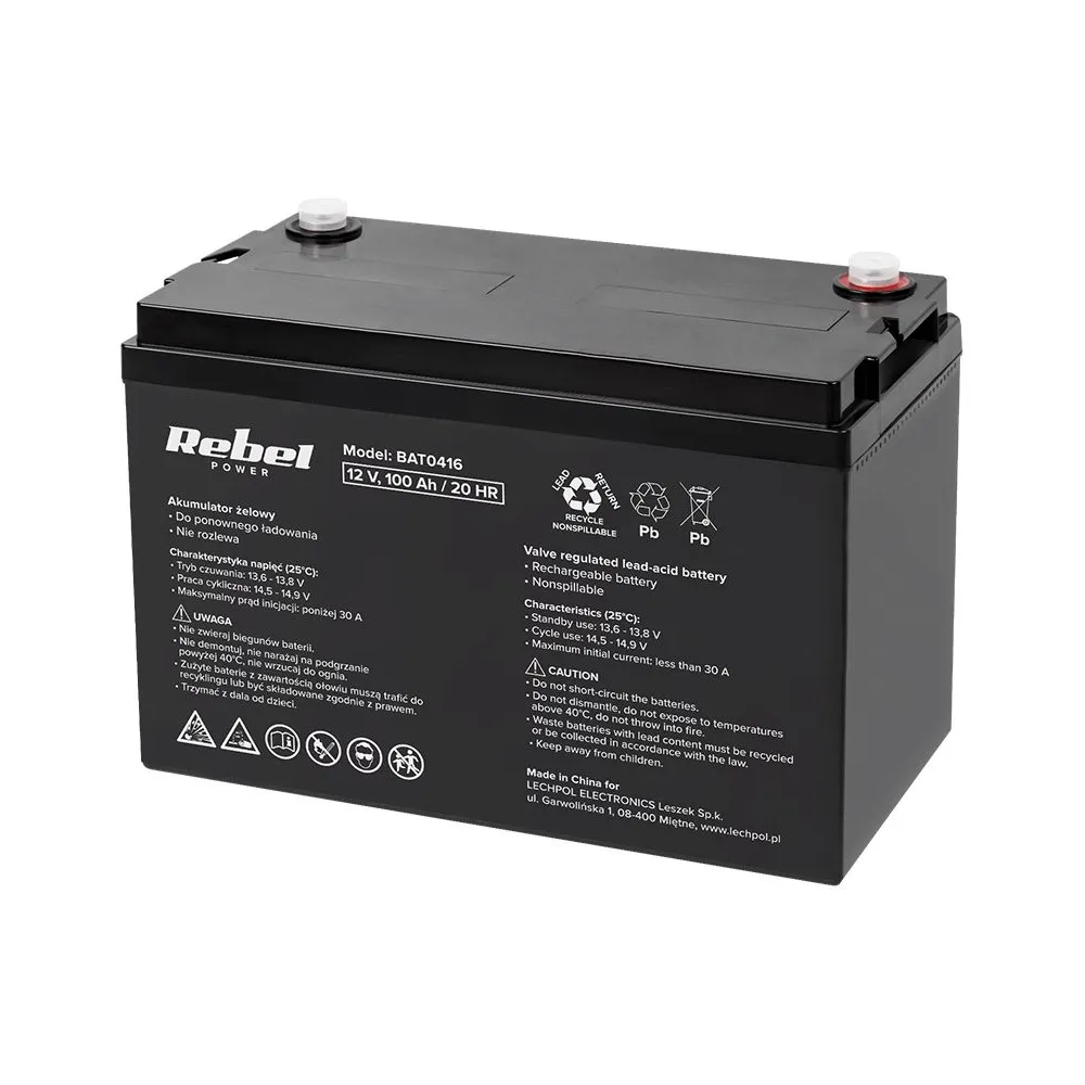 Acumulator gel Rebel, 12V- 100Ah