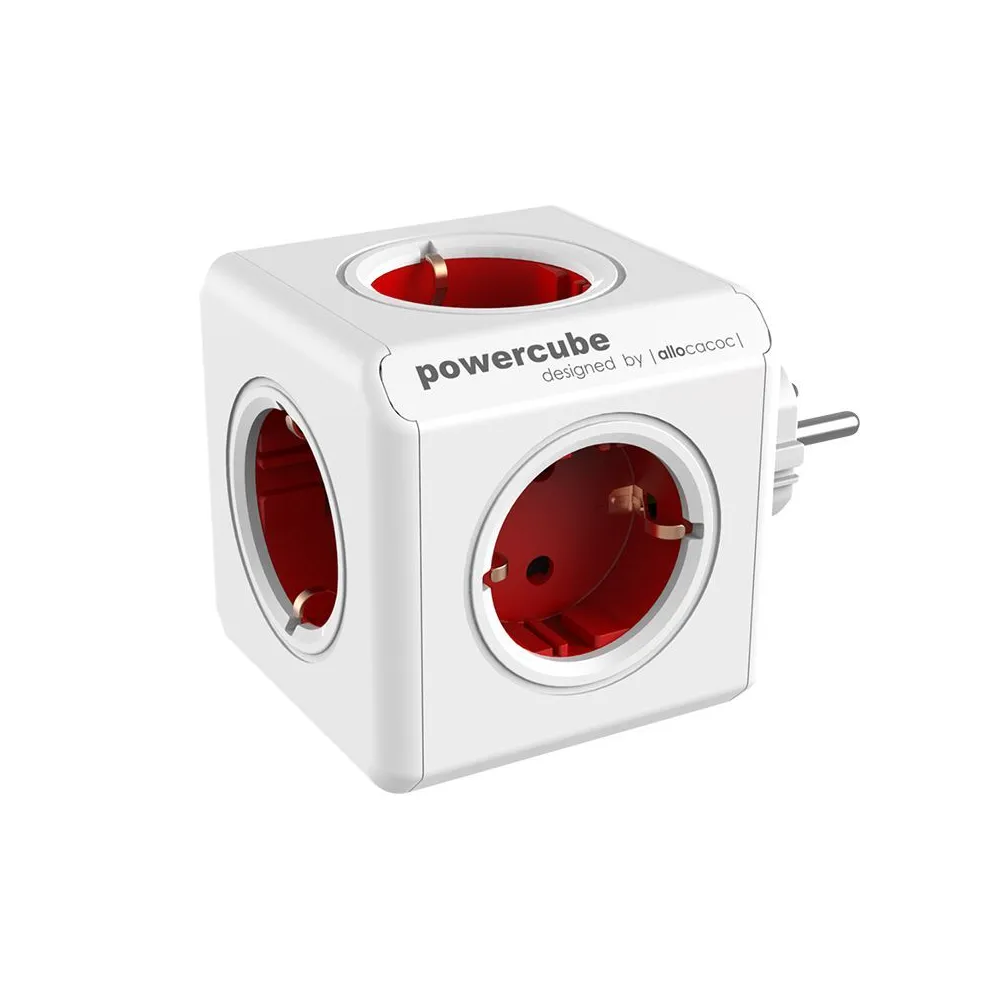 Priza power cube allocacoc 5 schuko red