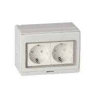 Priza dubla schuko ip55