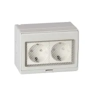 Priza dubla schuko ip55