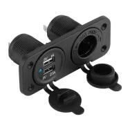 Mufa montaj auto incarcare 2xusb 3.1a+bricheta