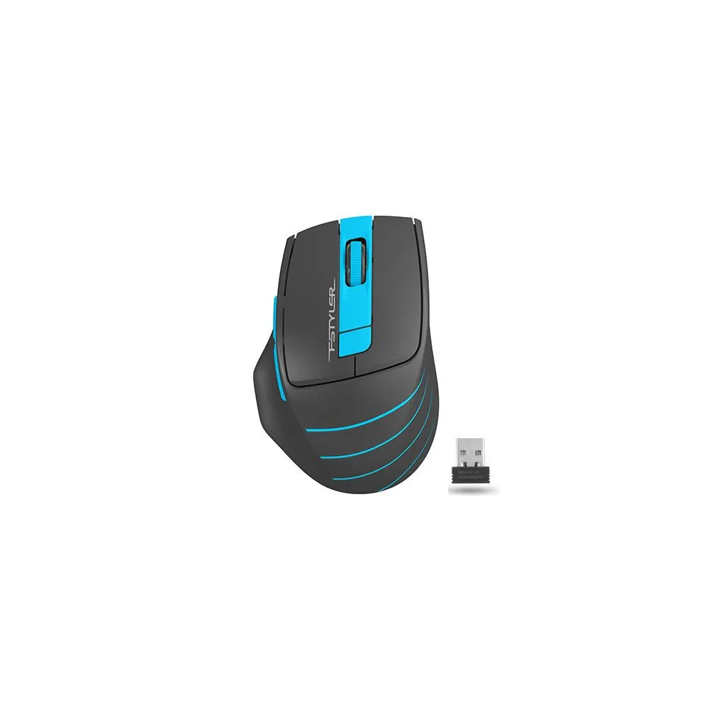 Mouse a4tech gaming wireless 2.4ghz optic 2000 dpi butoane/scroll 6/1 buton selectare viteza negru / albastru fg30 blue (include