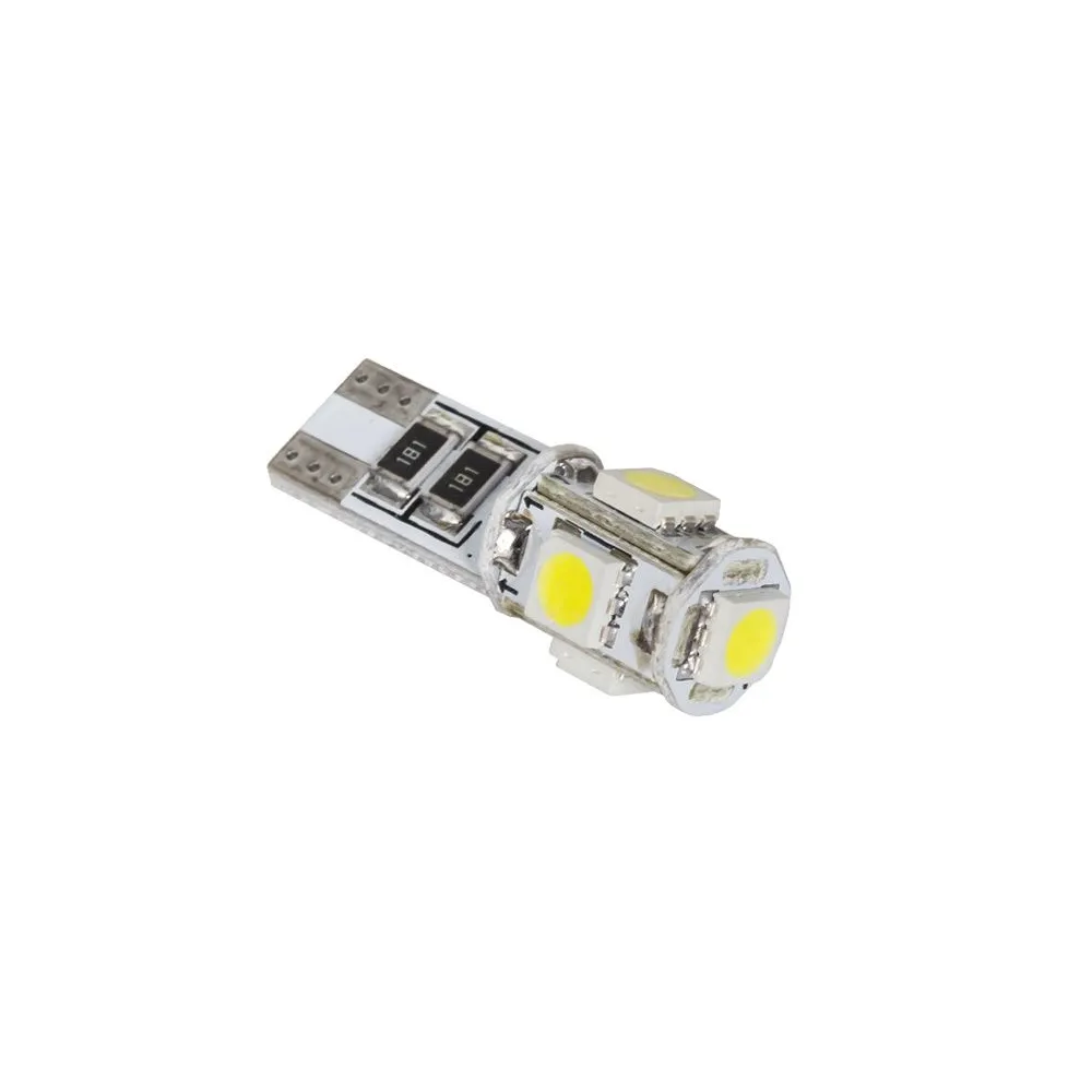 Bec led 5x smd5050 alb auto canbus t10