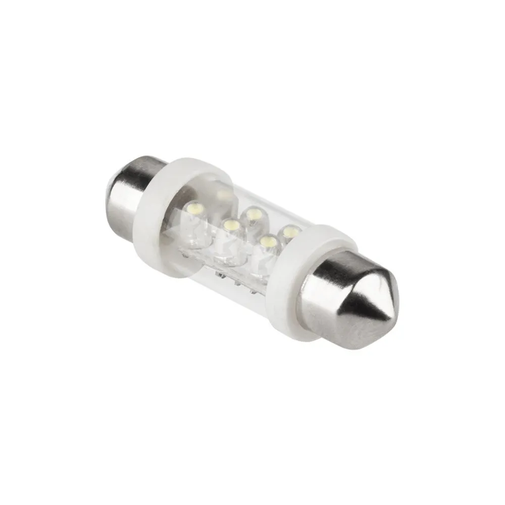 Bec auto 12v t10*36-6led sv 8.5 alb