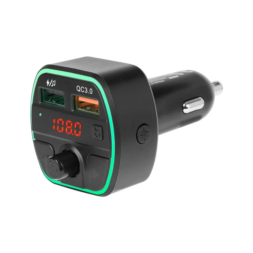 Modulator fm audio bluetooth qc 3.0 2x usb