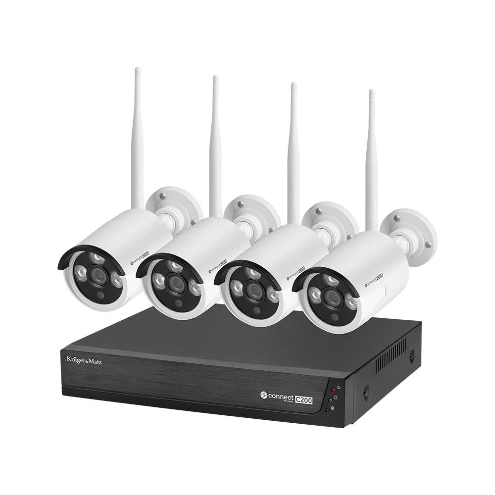 Set nvr supraveghere video wifi 4 camere tuya c200