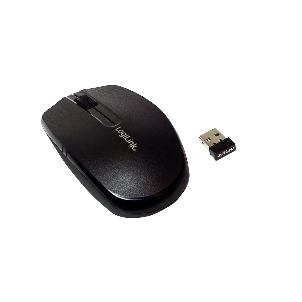 Mouse logilink pc sau nb wireless 2.4ghz optic 1200 dpi butoane/scroll 3/1  negru id0114 (include tv 0.18lei) Logilink - 1