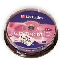 Dvd+r verbatim 85gb 8x double layer cake 10