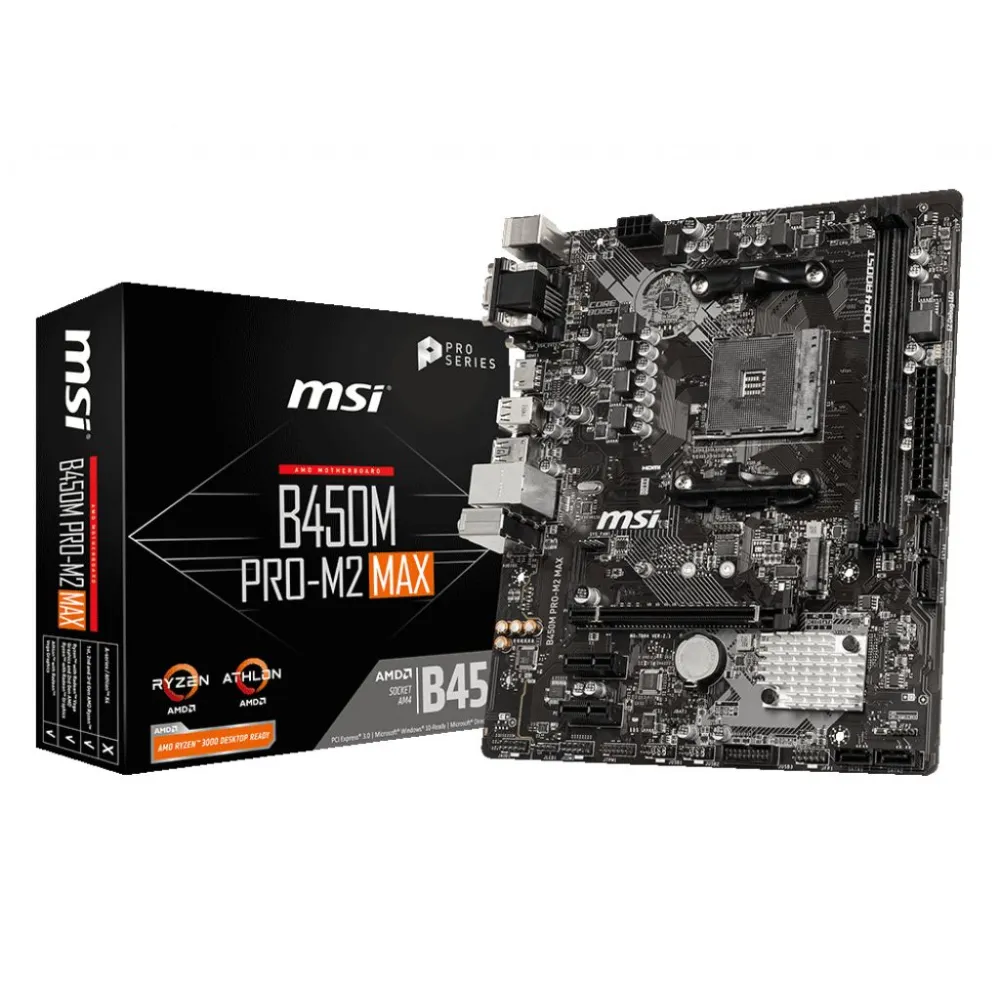 MSI B450M PRO-M2 MAX plăci de bază AMD B450 Mufă AM4 micro-ATX
