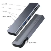 Docking station baseus conectare pc usb type-c usb 3.0 x 2 |usb type c x 1 pd 20v 3a (max.) | card reader sd x 1 micro sd x 1 le