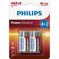 Philips Power Alkaline Baterie LR03P6BP 10