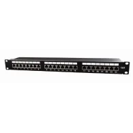 Patch panel gembird 24 porturi cat6 1u pentru rack 19 black npp-c624-002 Gembird - 1