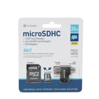 Platinet 32GB MicroSDHC + card reader + otg + adapter 32 Giga Bites MicroSD