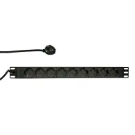 Pdu logilink 1u pt. rack 19 inch 9 prize schuko intrare schuko max 16 a 2 m pdu9c03 (include tv 0.8lei) Logilink - 1