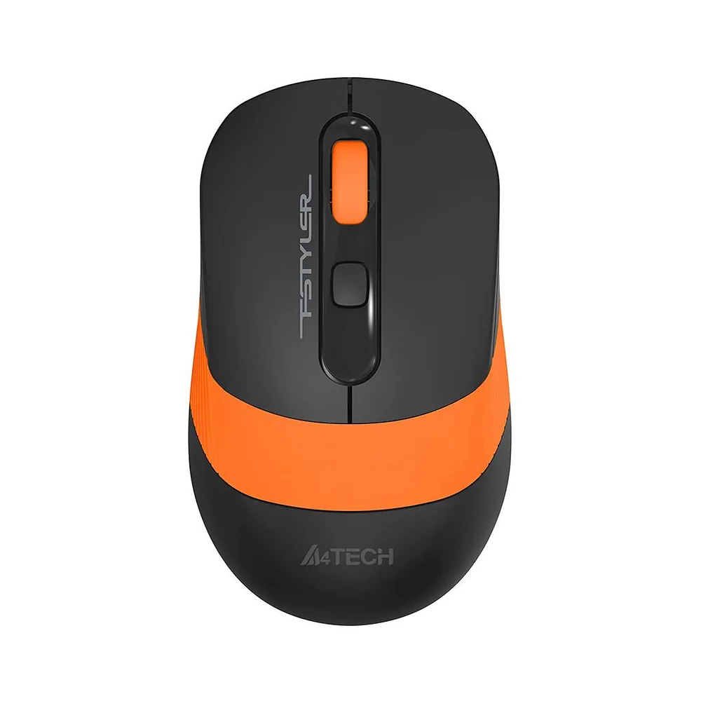 Mouse A4TECH FG10, Optic, USB Wireless, 2000dpi, negru-portocaliu