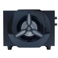 Boxe spacer gaming 2.1 rms: 16w (2 x 3w + 10w) control volum bass subwoofer lemn mdf 220v alimentare 14 x led black spb-hurrican