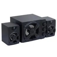 Boxe spacer gaming 2.1 rms: 11w (2 x 3w + 5w) control volum bass si inalte subwoofer lemn mdf 14 x led usb power black spb-thund