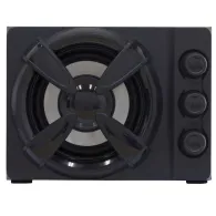 Boxe spacer gaming 2.1 rms: 11w (2 x 3w + 5w) control volum bass si inalte subwoofer lemn mdf 14 x led usb power black spb-thund