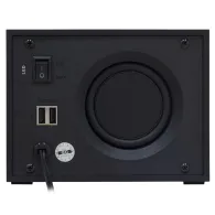 Boxe spacer gaming 2.1 rms: 11w (2 x 3w + 5w) control volum bass si inalte subwoofer lemn mdf 14 x led usb power black spb-thund