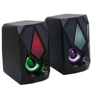 Boxe spacer gaming 2.0 rms:  6w (2 x 3w) control volum 4 x led usb power black spb-storm  (include tv 1.5 lei) Spacer - 1